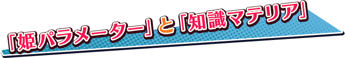 「姫パラメーター」と「知識マテリア」