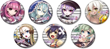 クリミナルガールズ2 非売品オリジナル缶バッチ７種
